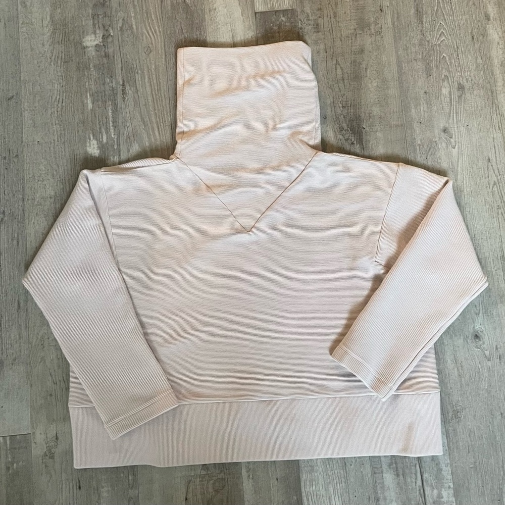 Varley Ribbed Cropped Turtleneck Sweatshirt in Dusty Rose Sz. S - Picture 2 of 7